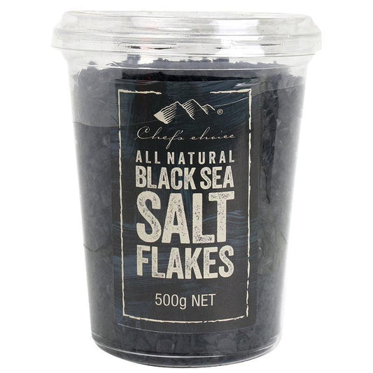 Image of Chef's Choice All Natural Black Seasalt Flakes in Tub (500g)