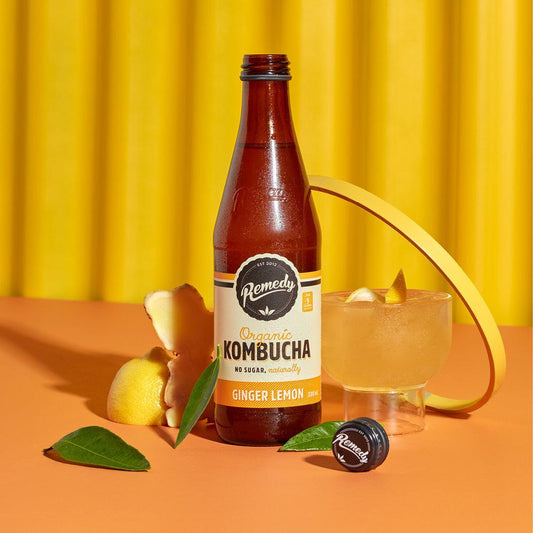 Remedy Kombucha Ginger Lemon - 12 x 330ml - Don Massimo Coffee