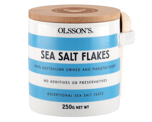 Image of Sea Salt Flakes Stoneware Jar (250g)